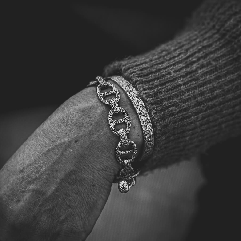 Hammered Skull Bracelet