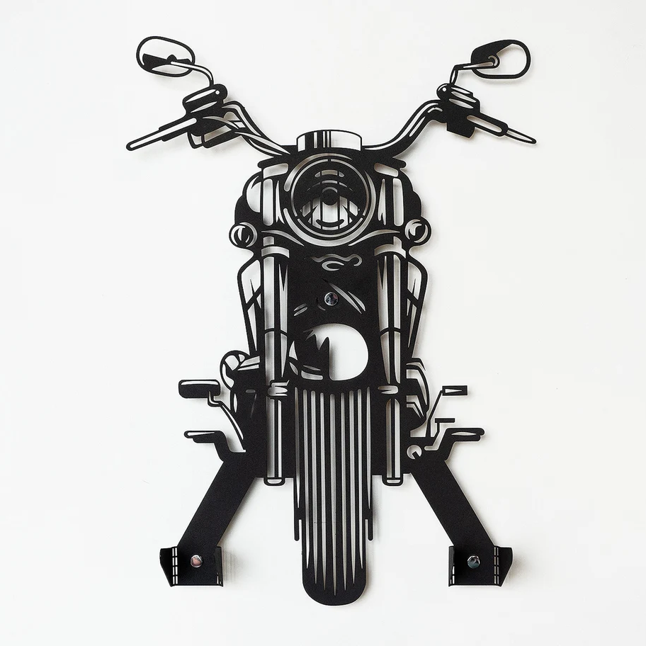 Helmet Holder - Metal Sign - Motorcycle Gift for Men