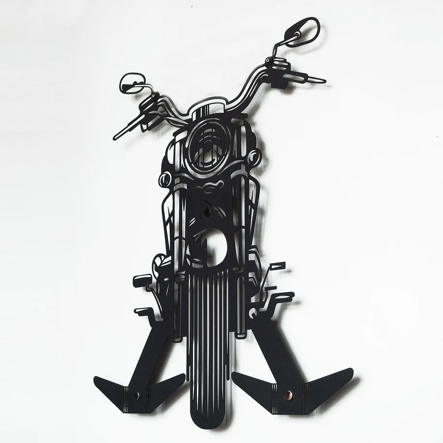 Helmet Holder - Metal Sign - Motorcycle Gift for Men