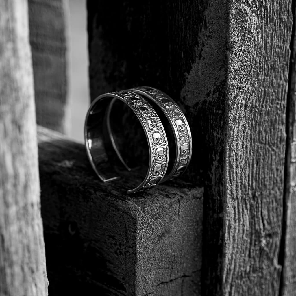 Skull With Bones Bangle