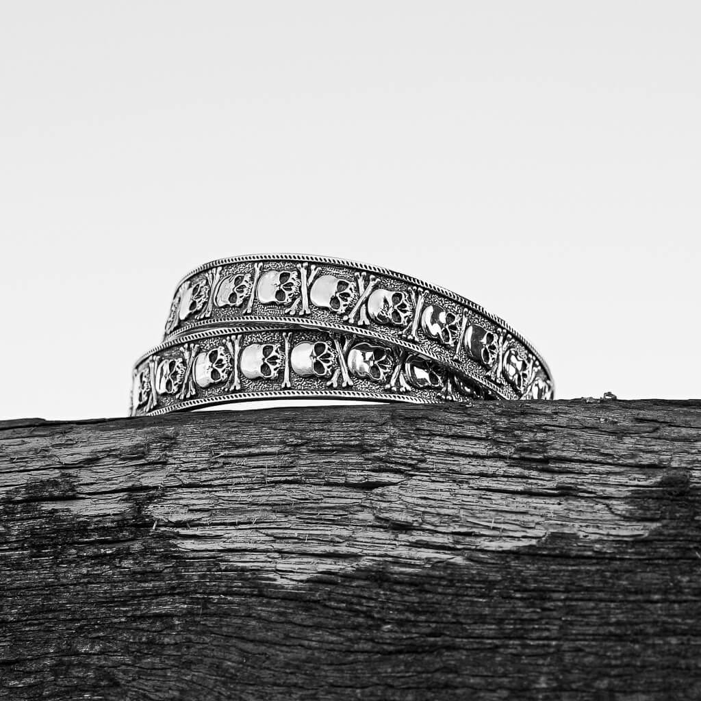 Skull With Bones Bangle