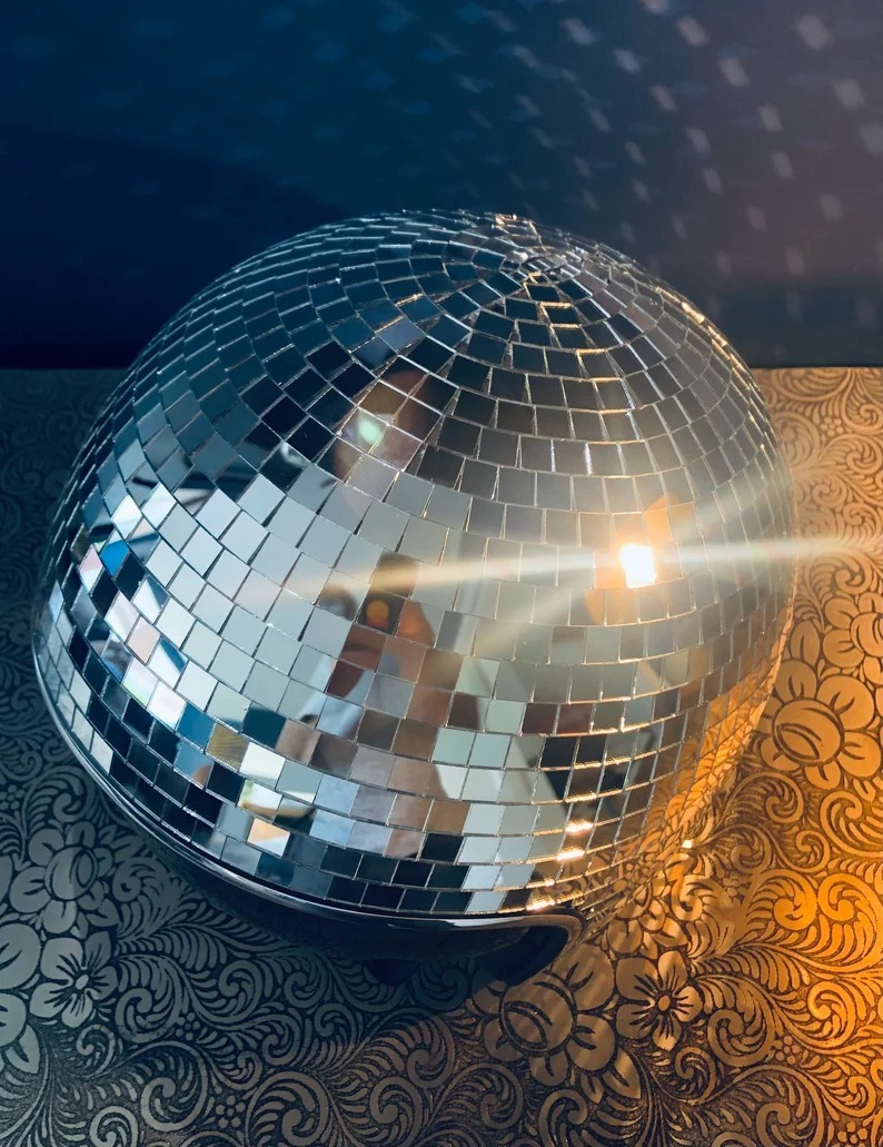 Disco ball Helmet with Retractable Visor