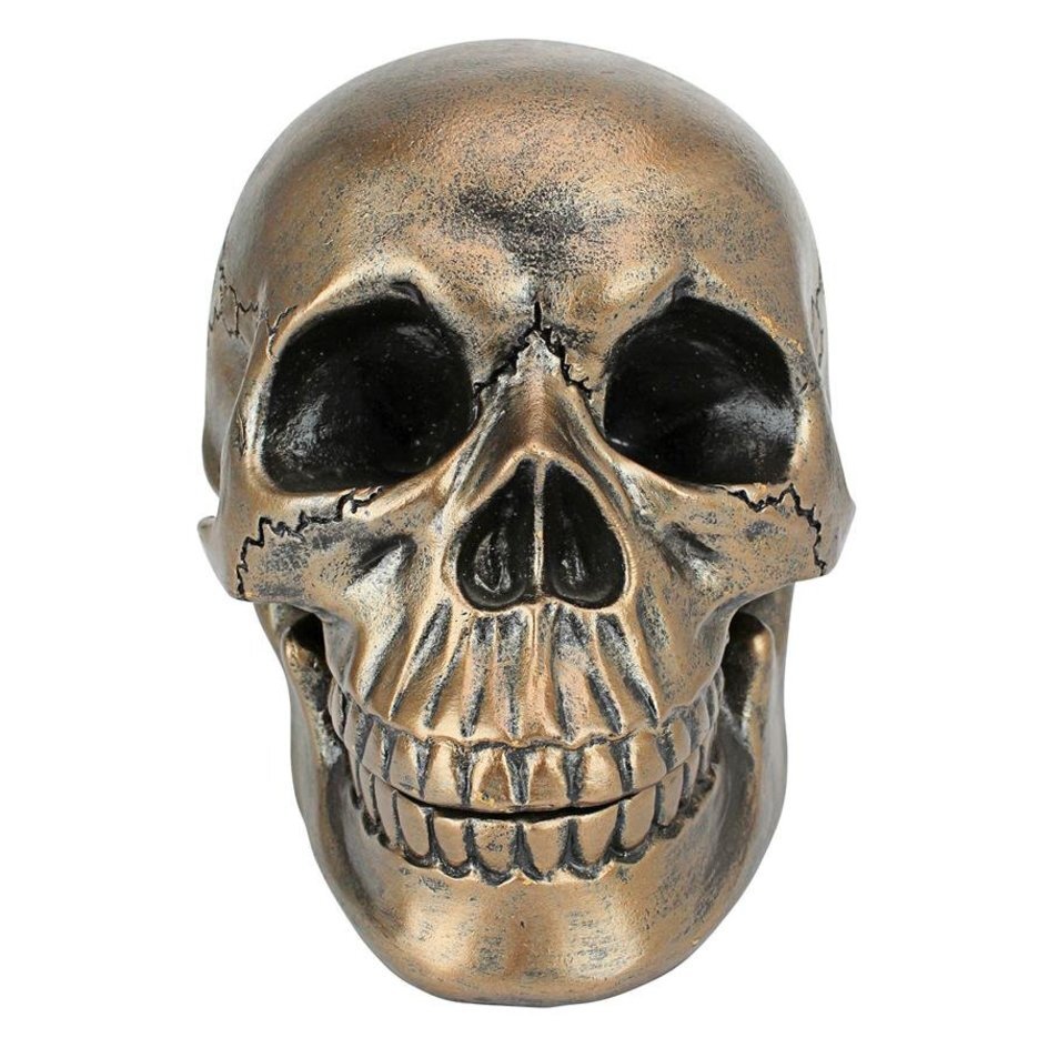 ☠️Bronze Skull Clock