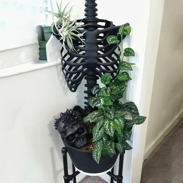 Skull Skeleton Flower Pot Decoration