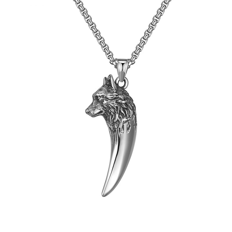 Fashion Punk Wolf Fang Pendant Personalized Necklace