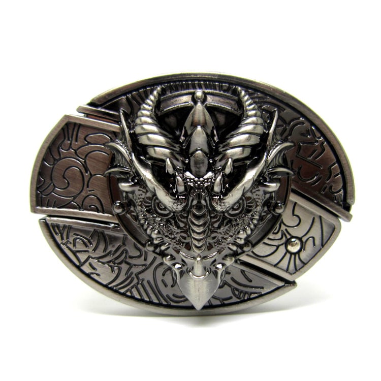 Fashion Punk Men's Creative Belt Buckle With Knife - Sharp-Billed Dragon