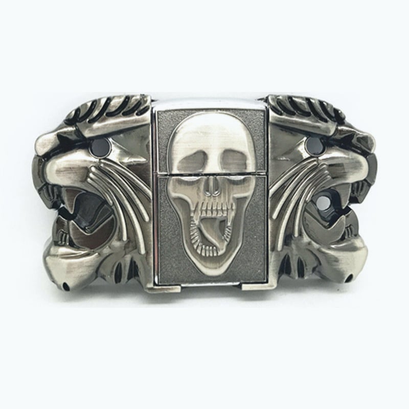 🔥LAST DAY 50% OFF🔥 - Fashion Punk Men's Genuine Leather Belt With Lighter