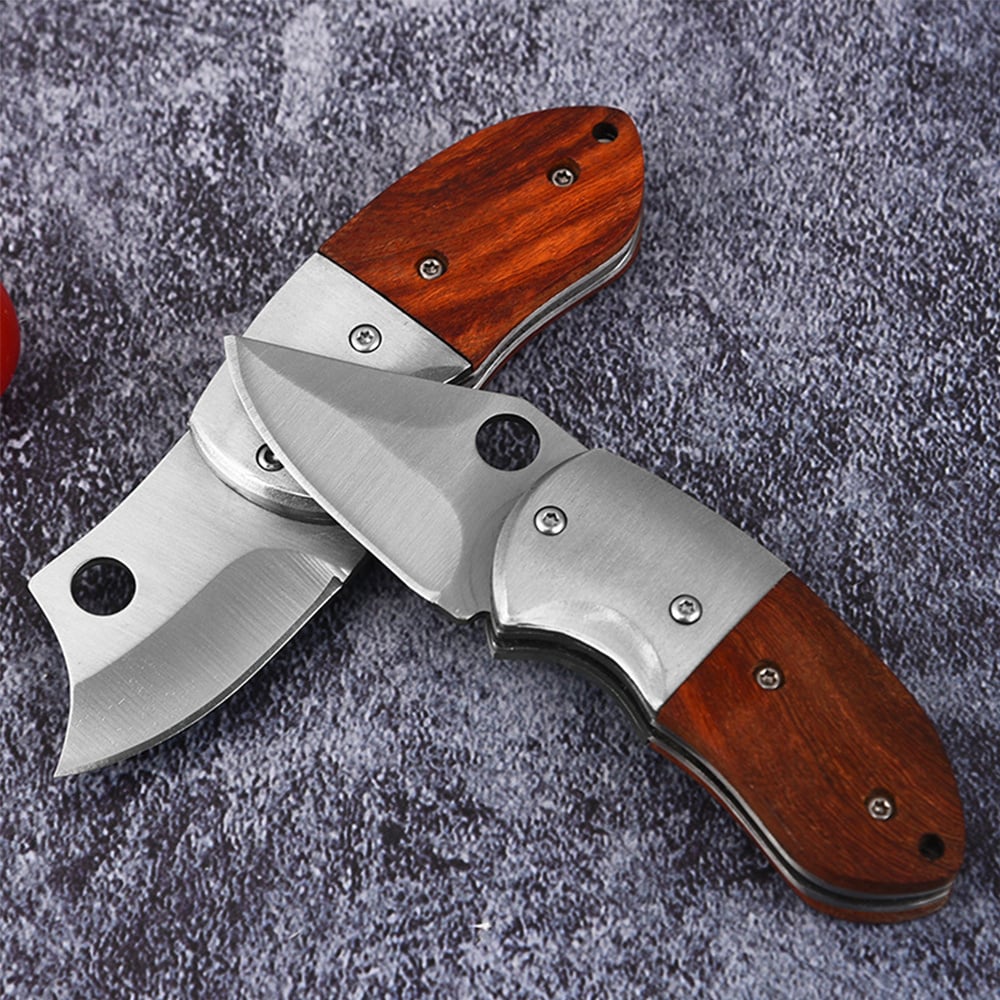 🔥LAST DAY 70% OFF🔥 Wood Handle Outdoor EDC Pocket Knife Mini Folding Knife