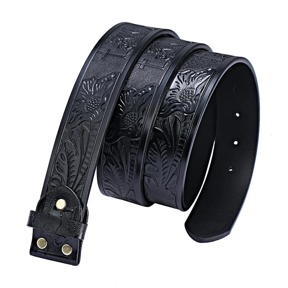 Western Vintage Praying Belt Without Buckle 1.5