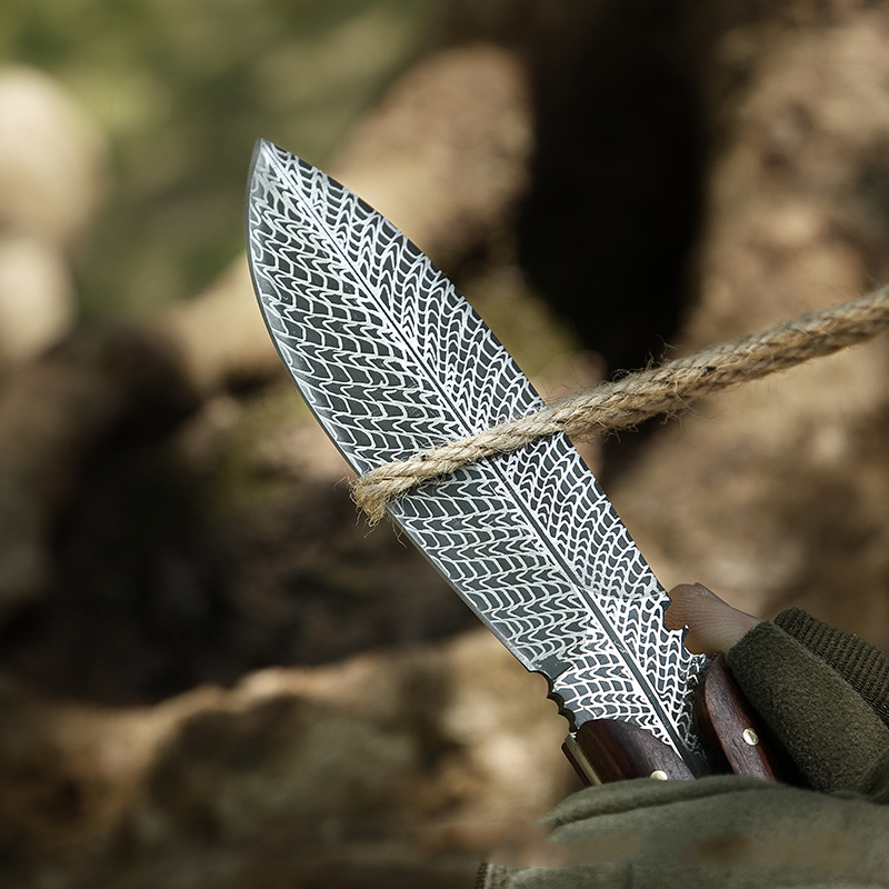 🔥LAST DAY 50% OFF🔥Phoenix Feather Pattern Outdoor Knife