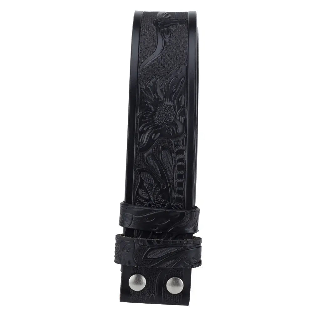 Western Leather Belt Without Buckle for Men 1.5
