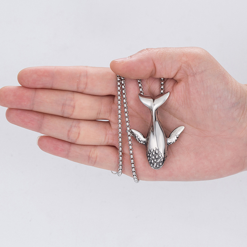 Fashion Punk Whale Pendant Personalized Necklace