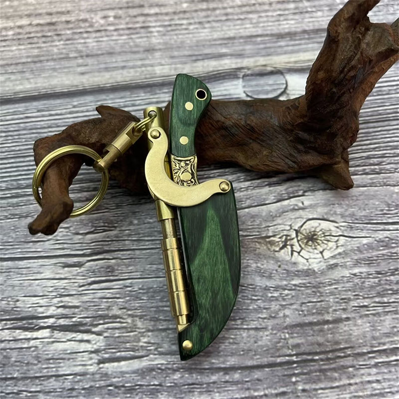 🔥LAST DAY 50% OFF🔥Handmade Keychain Pendant Knife with Solid Wood Scabbard
