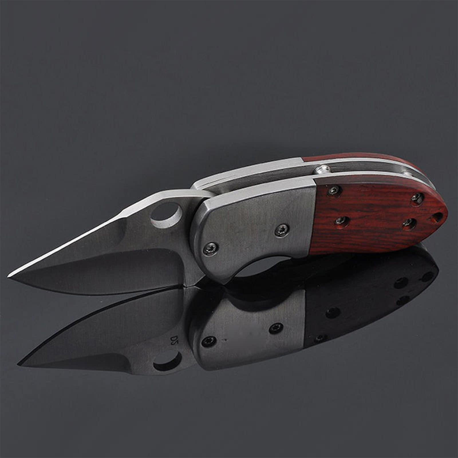 🔥LAST DAY 70% OFF🔥 Wood Handle Outdoor EDC Pocket Knife Mini Folding Knife