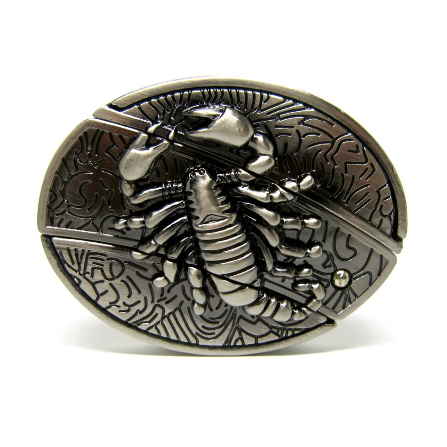 Fashion Punk Men's Creative Belt Buckle With Knife - Scorpion
