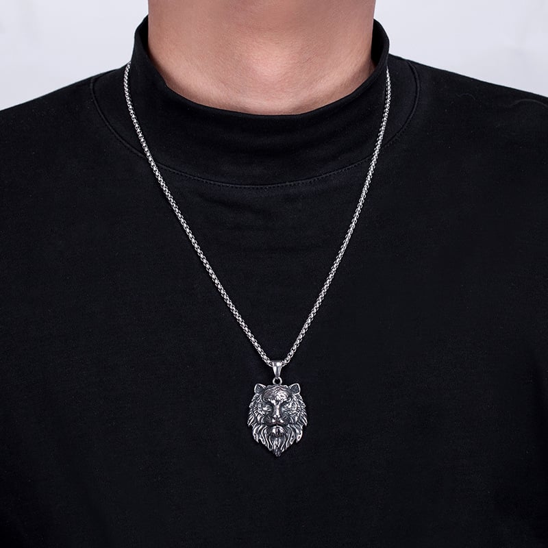 Fashion Punk Lion Pendant Personalized Necklace