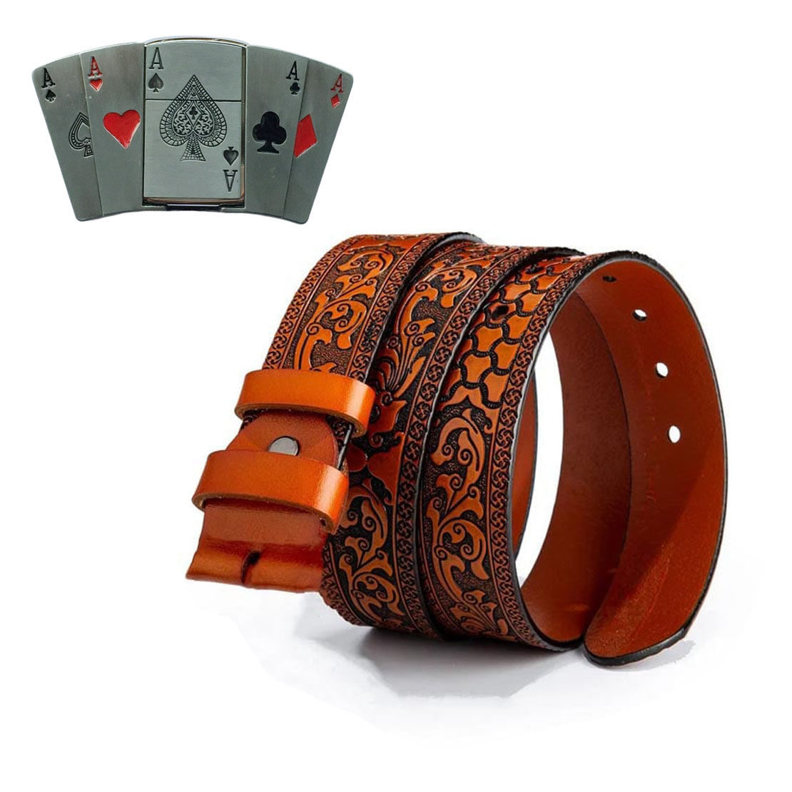 🔥LAST DAY 50% OFF🔥Western Fashion Genuine Leather Belt Poker Utility Belt Set