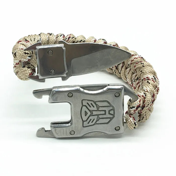 🔥LAST DAY 50% OFF🔥Fashion Men's Knitting Lock Buckle Bracelet With Knife