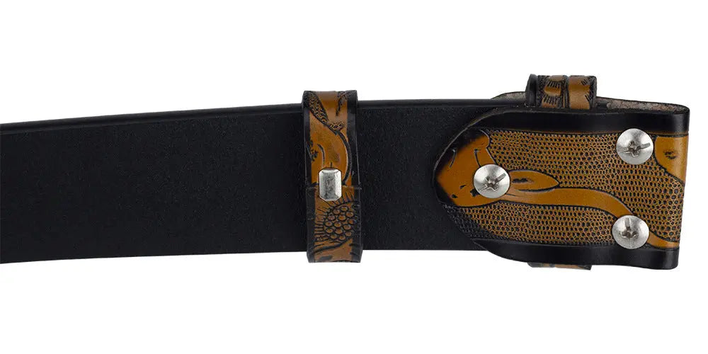 Western Leather Belt Without Buckle for Men 1.5