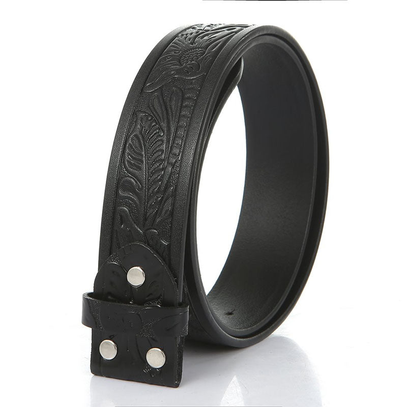 Western Eagle Embossed Belt Without Buckle 1.5