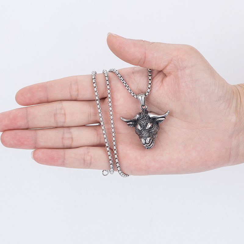 Fashion Punk Cow Pendant Personalized Necklace