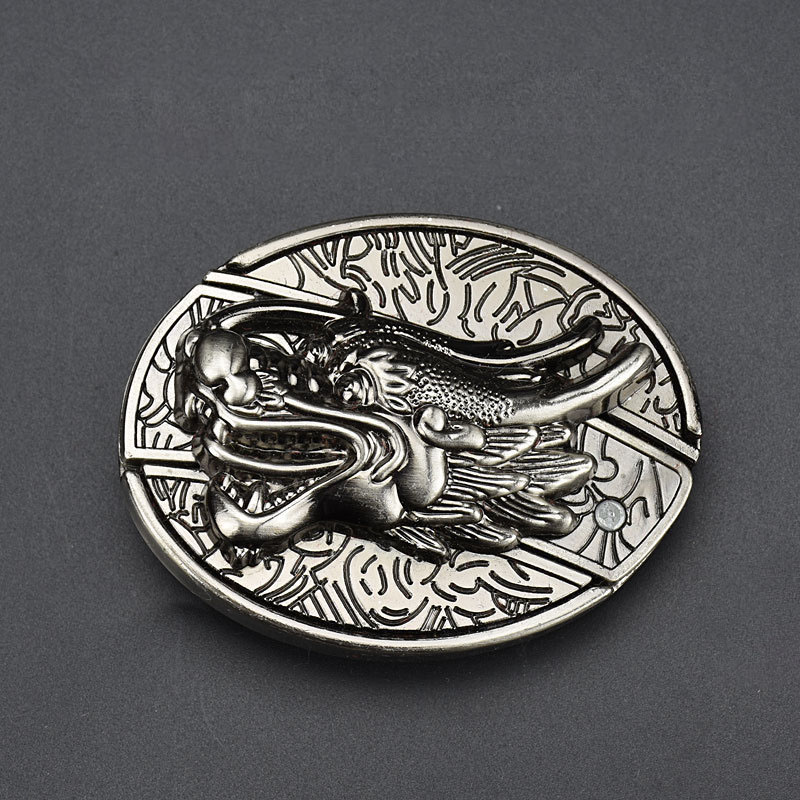 Fashion Punk Men's Creative Belt Buckle With Knife - Dragon Head 2