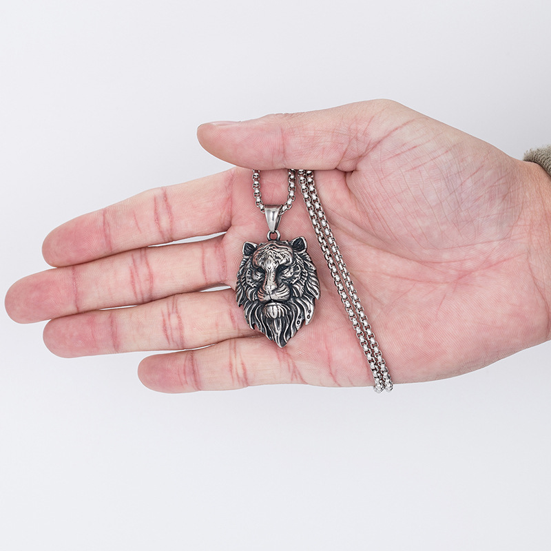 Fashion Punk Lion Pendant Personalized Necklace