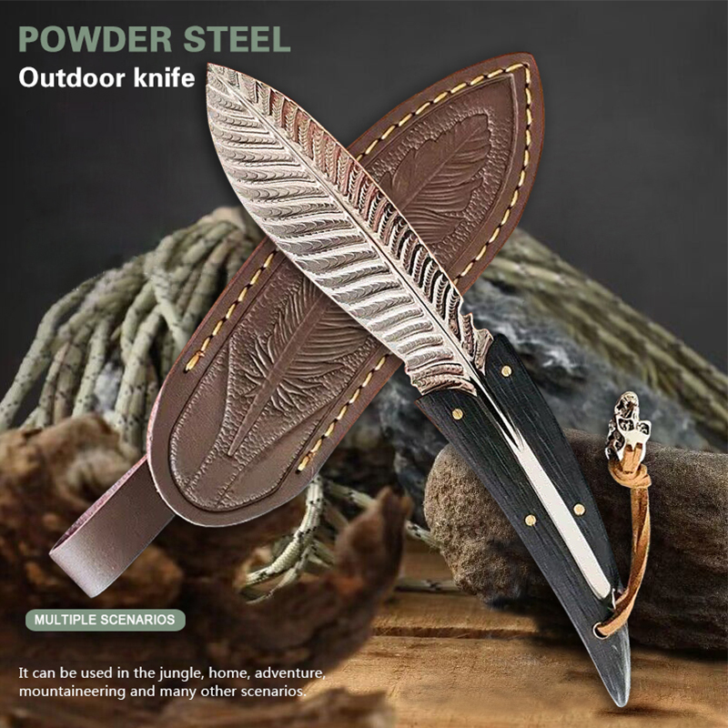 🔥LAST DAY 50% OFF🔥Phoenix Feather Pattern Outdoor Knife