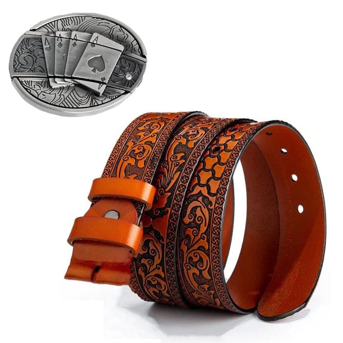 🔥LAST DAY 50% OFF🔥Western Fashion Genuine Leather Belt Poker Utility Belt Set