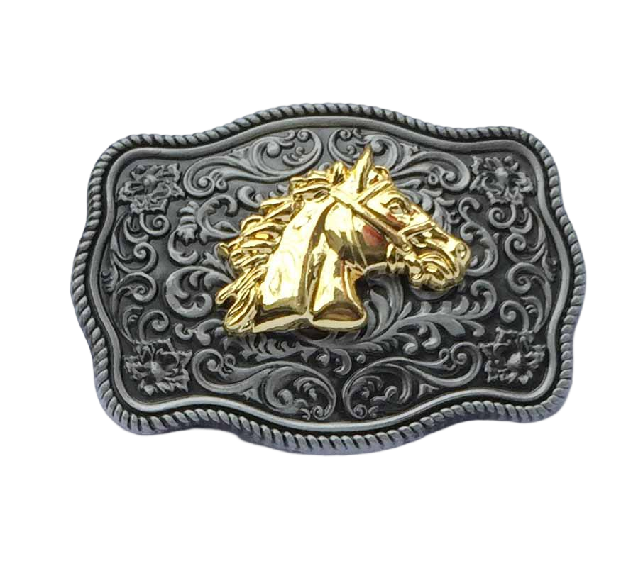 Western Style Fashion Creative Belt Buckle - Ancient Silver Horse
