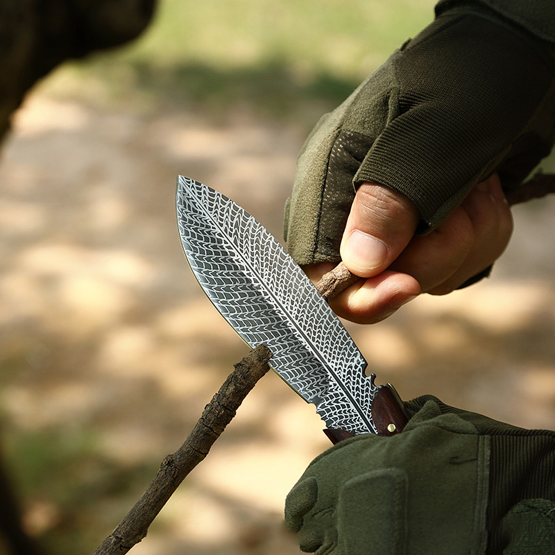🔥LAST DAY 50% OFF🔥Phoenix Feather Pattern Outdoor Knife