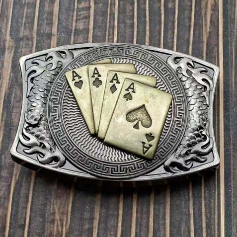 Vintage Skull and Poker Belt Buckle (PKR-04) : : Clothing, Shoes &  Accessories