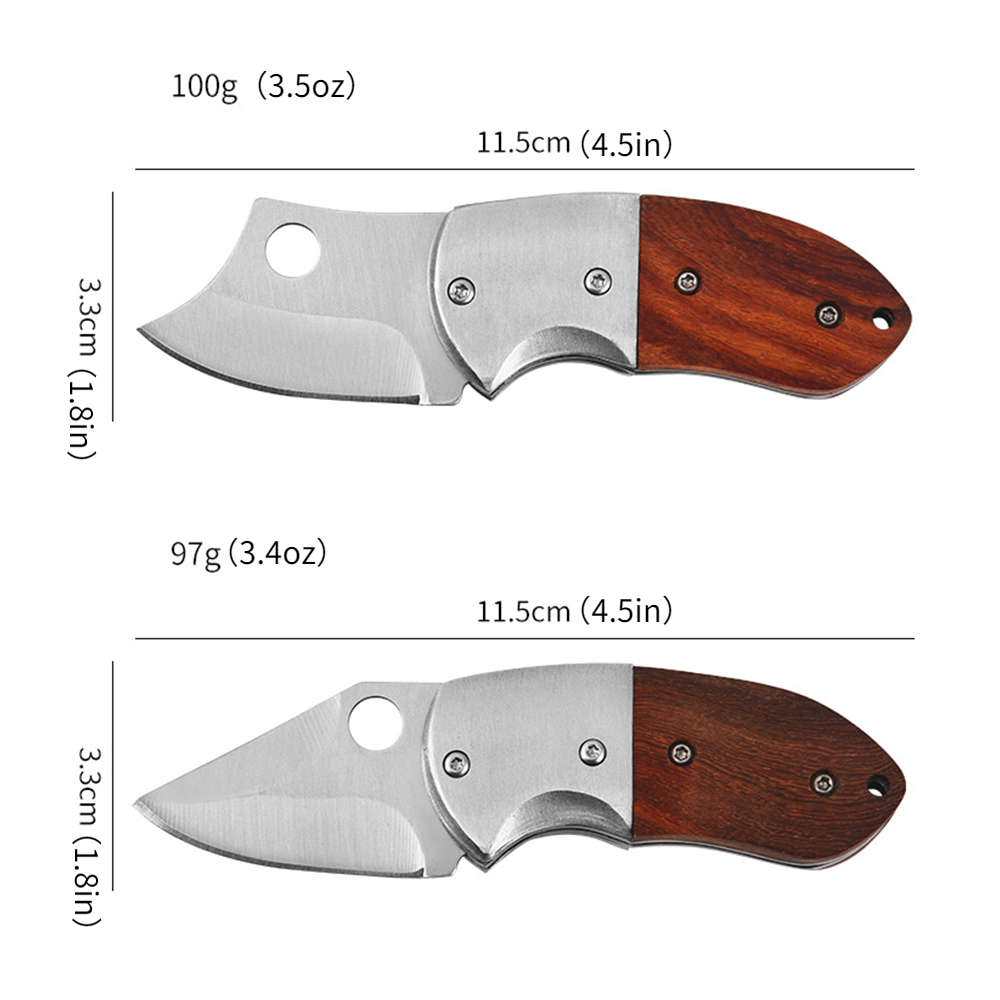 🔥LAST DAY 70% OFF🔥 Wood Handle Outdoor EDC Pocket Knife Mini Folding Knife