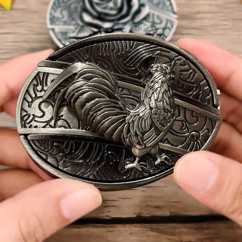 (New Arrival)Fashion Punk Creative Belt Buckle With Knife - Rooster