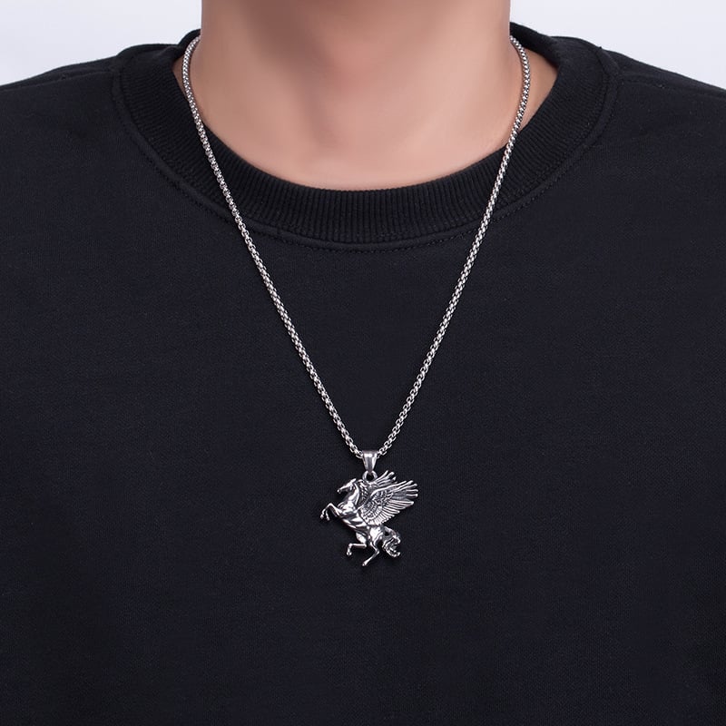 Fashion Punk Pegasus Unicorn Pendant Personalized Necklace