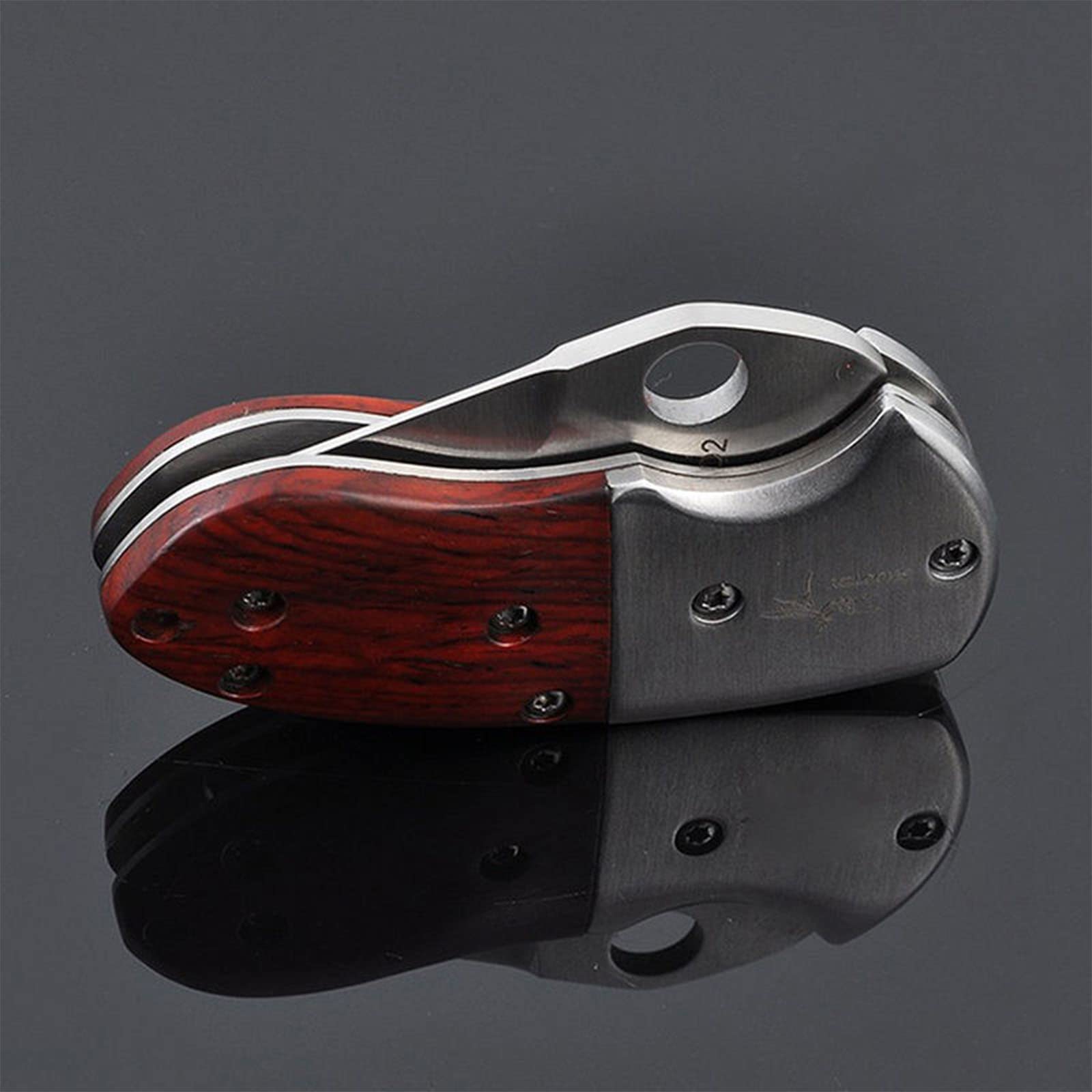 🔥LAST DAY 70% OFF🔥 Wood Handle Outdoor EDC Pocket Knife Mini Folding Knife