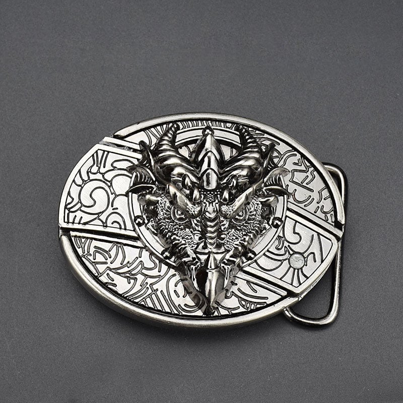 Fashion Punk Men's Creative Belt Buckle With Knife - Sharp-Billed Dragon