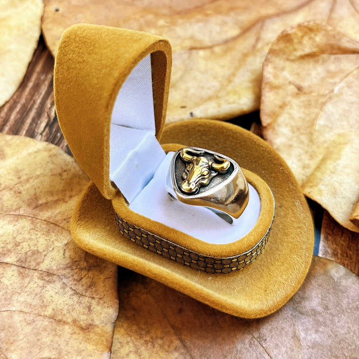Fashion Punk Cow Head Personalized Ring