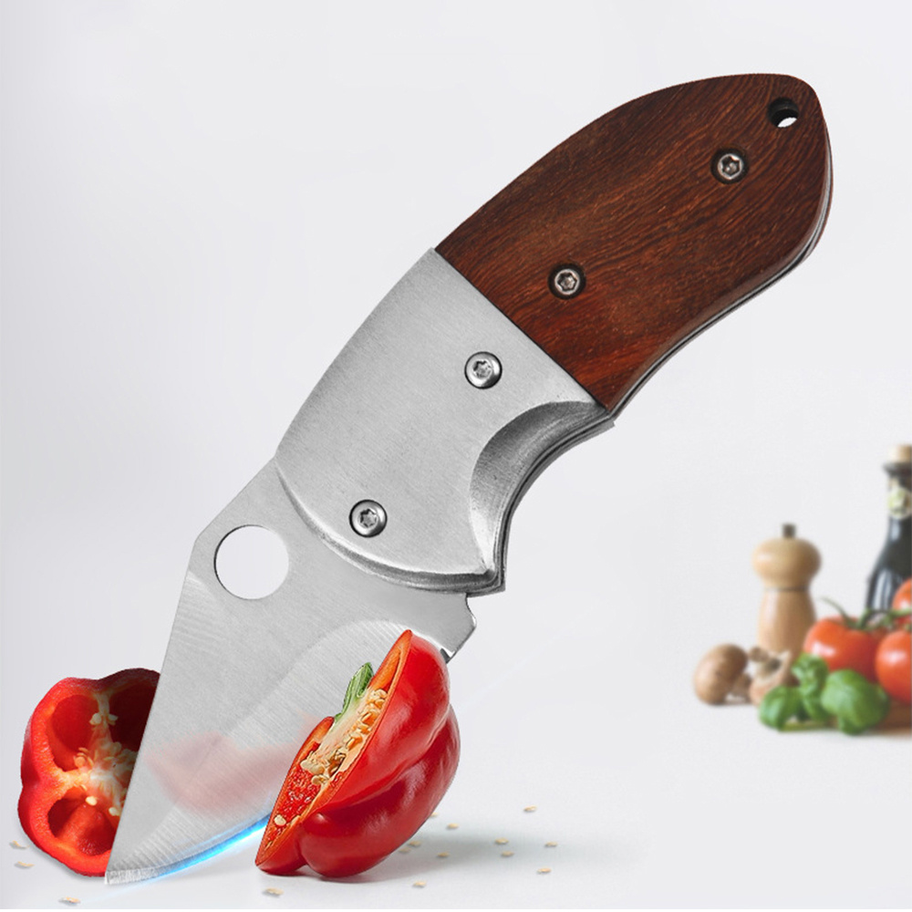 🔥LAST DAY 70% OFF🔥 Wood Handle Outdoor EDC Pocket Knife Mini Folding Knife