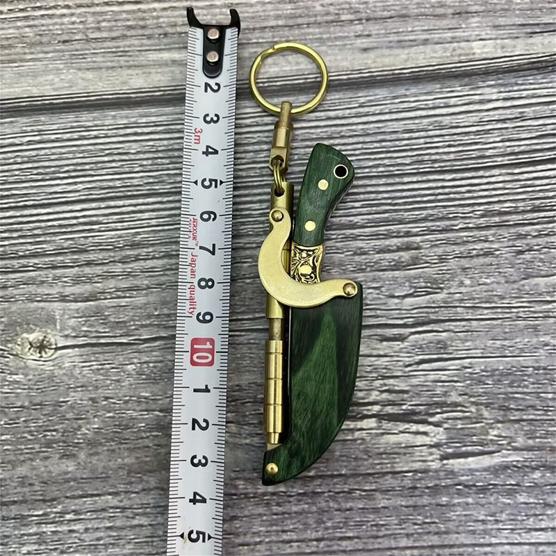 🔥LAST DAY 50% OFF🔥Handmade Keychain Pendant Knife with Solid Wood Scabbard