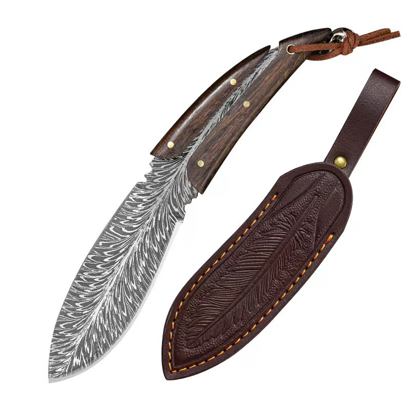 🔥LAST DAY 50% OFF🔥Phoenix Feather Pattern Outdoor Knife