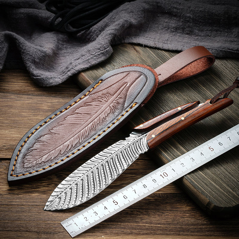 🔥LAST DAY 50% OFF🔥Phoenix Feather Pattern Outdoor Knife