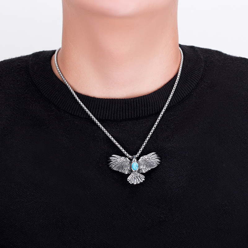 Fashion Punk Eagle Pendant Personalized Necklace