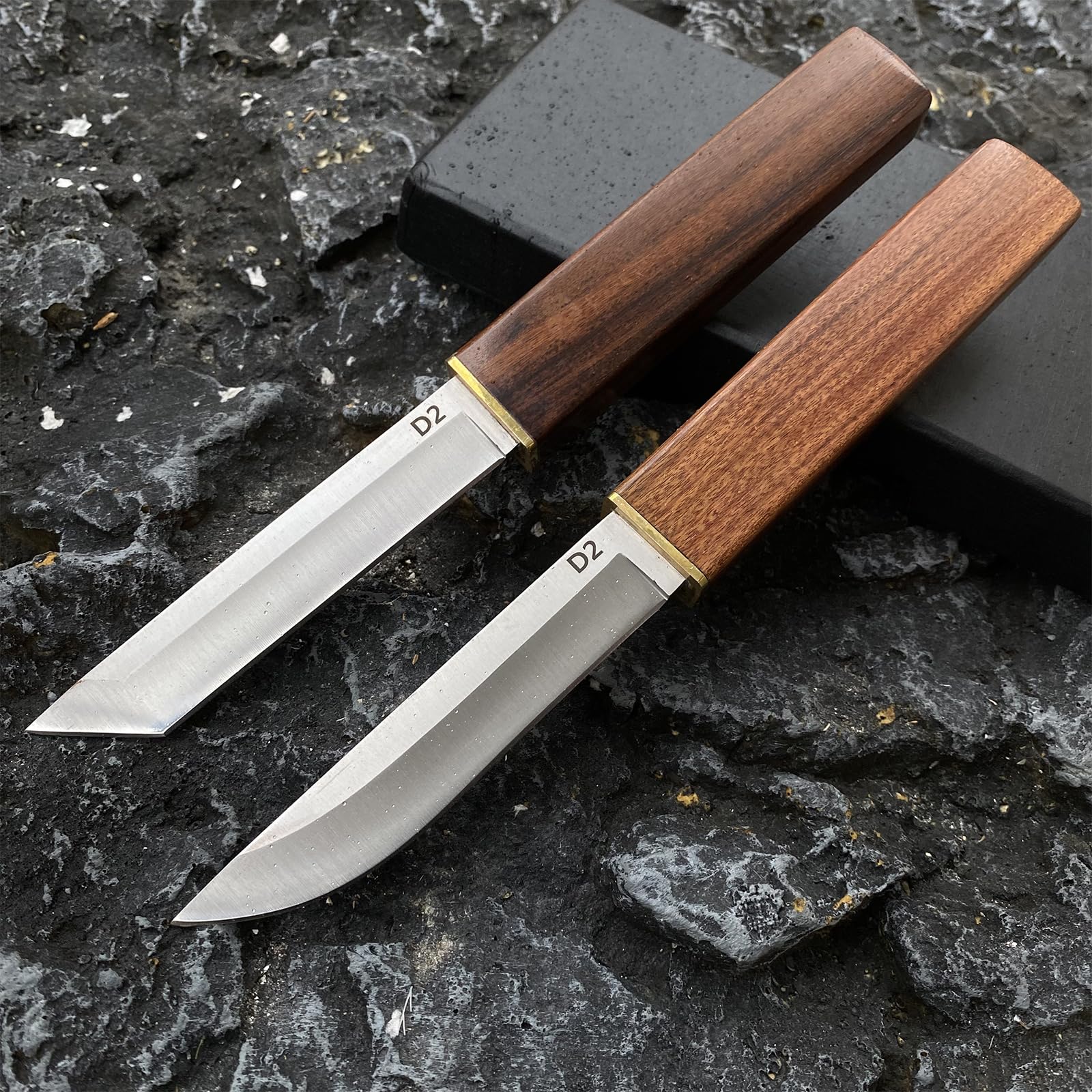 🔥LAST DAY 70% OFF🔥Handmade Wood Handle D2 Steel Double Knife