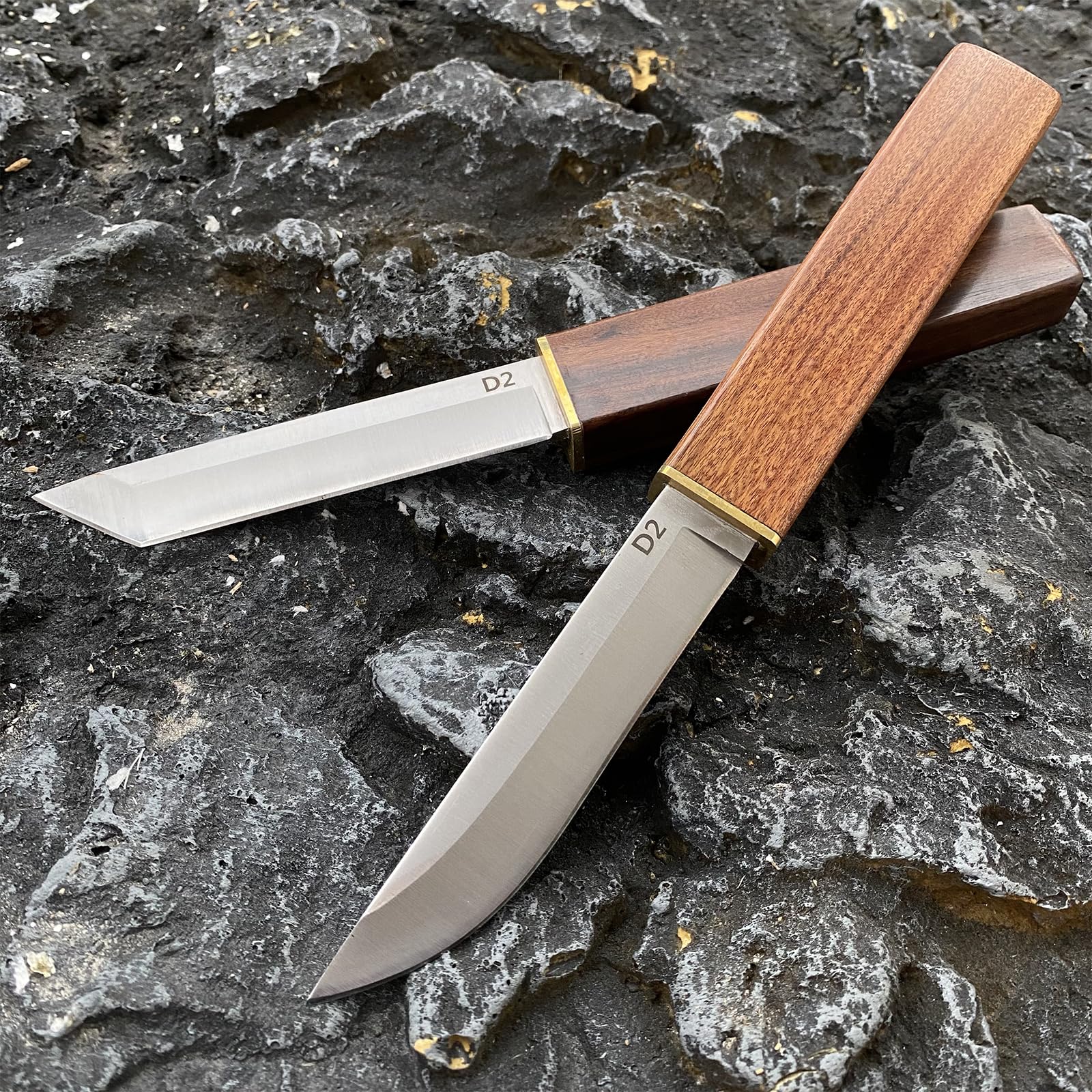 🔥LAST DAY 70% OFF🔥Handmade Wood Handle D2 Steel Double Knife