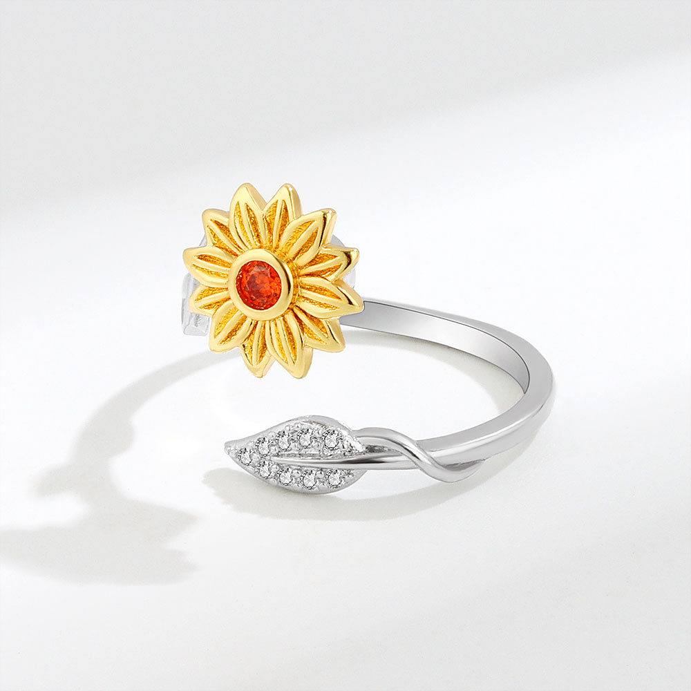🌻Sunflower Rotatable Rings - Leaf