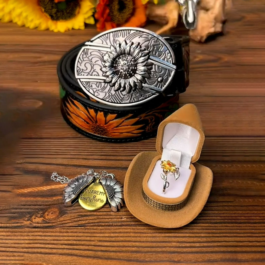 🎁Mother's Day Sale 50% OFF🌻Sunflower Belt Gift Set