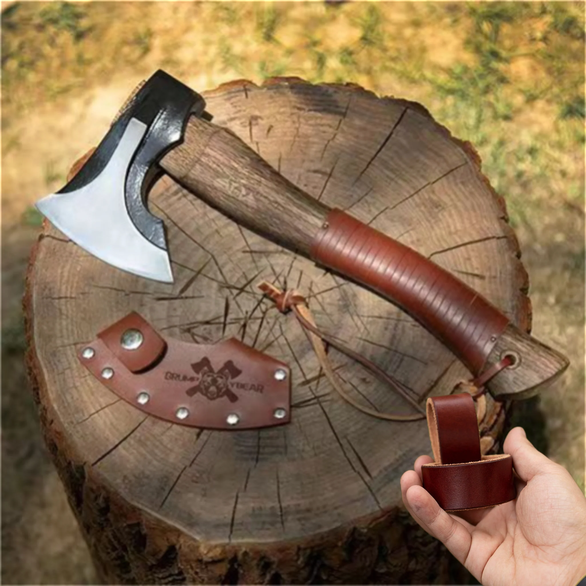 🔥FATHER'S DAY SALE 65% OFF🔥WOOD HANDLE OUTDOOR TACTICAL AXE