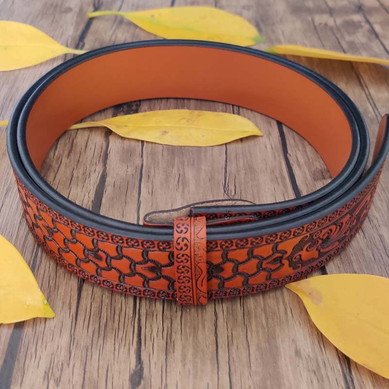 🔥LAST DAY 50% OFF🔥Fashion Punk Men's Genuine Leather Belt With Knife